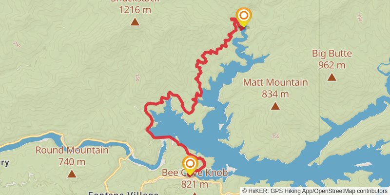 Southeastern Serpentine Trail stage 38 Map