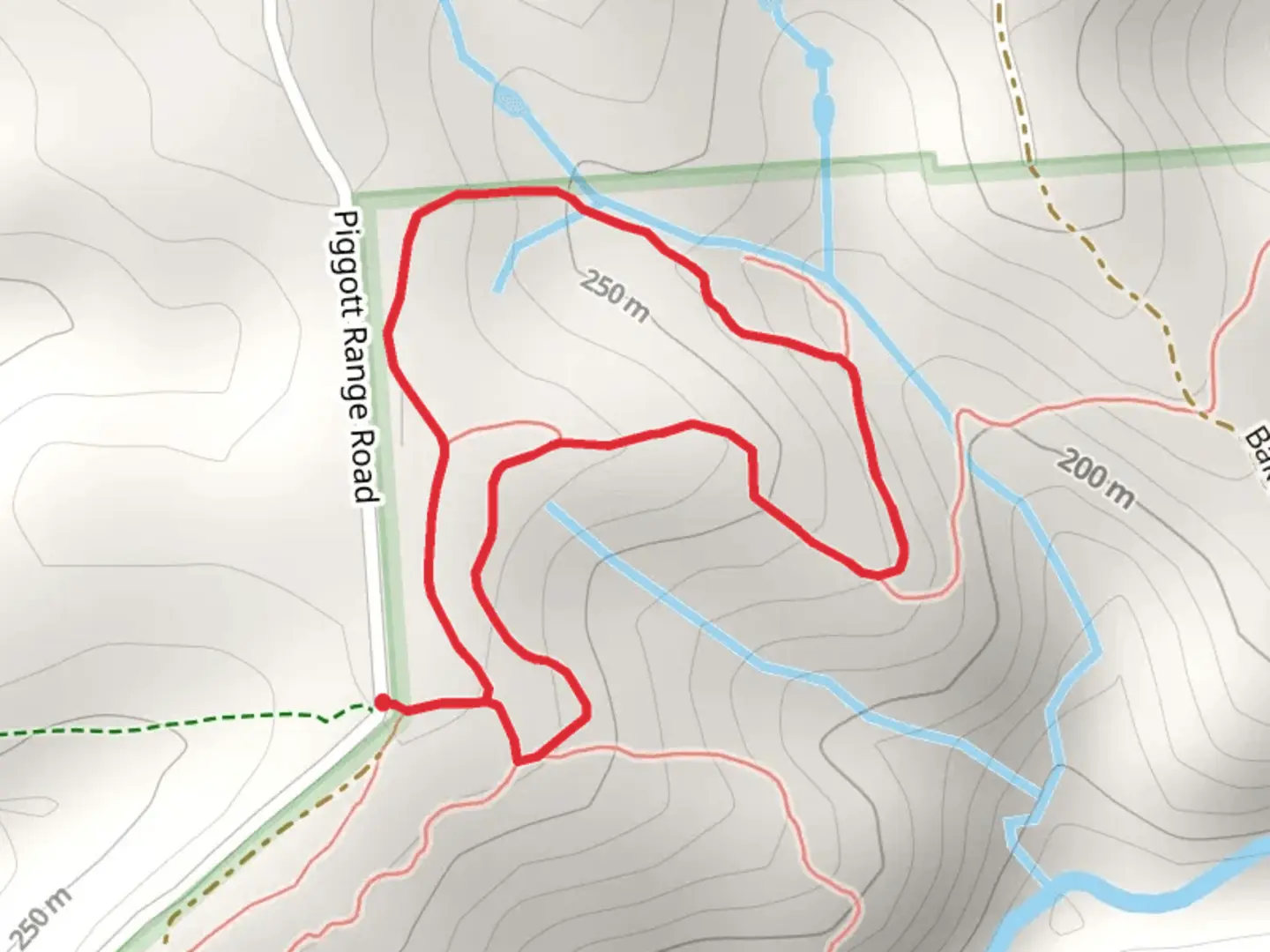 An image depicting the trail Echidna Track and its surrounding area.