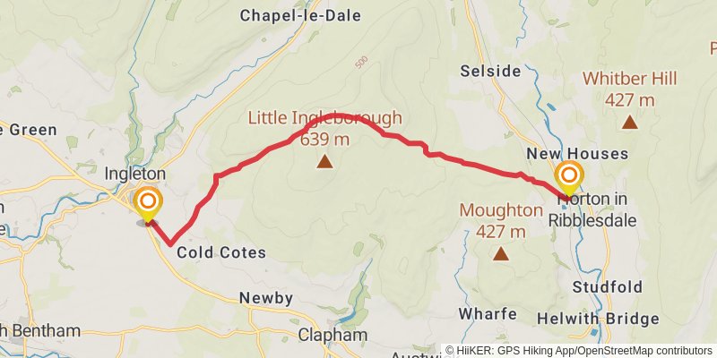Sea to Sea from Whitby to Morecambe stage 12 Map