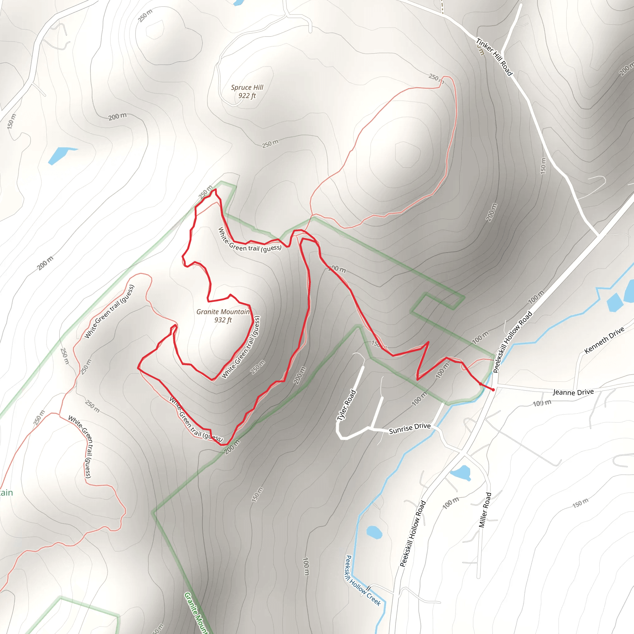 Granite Mountain Loop mobile static map