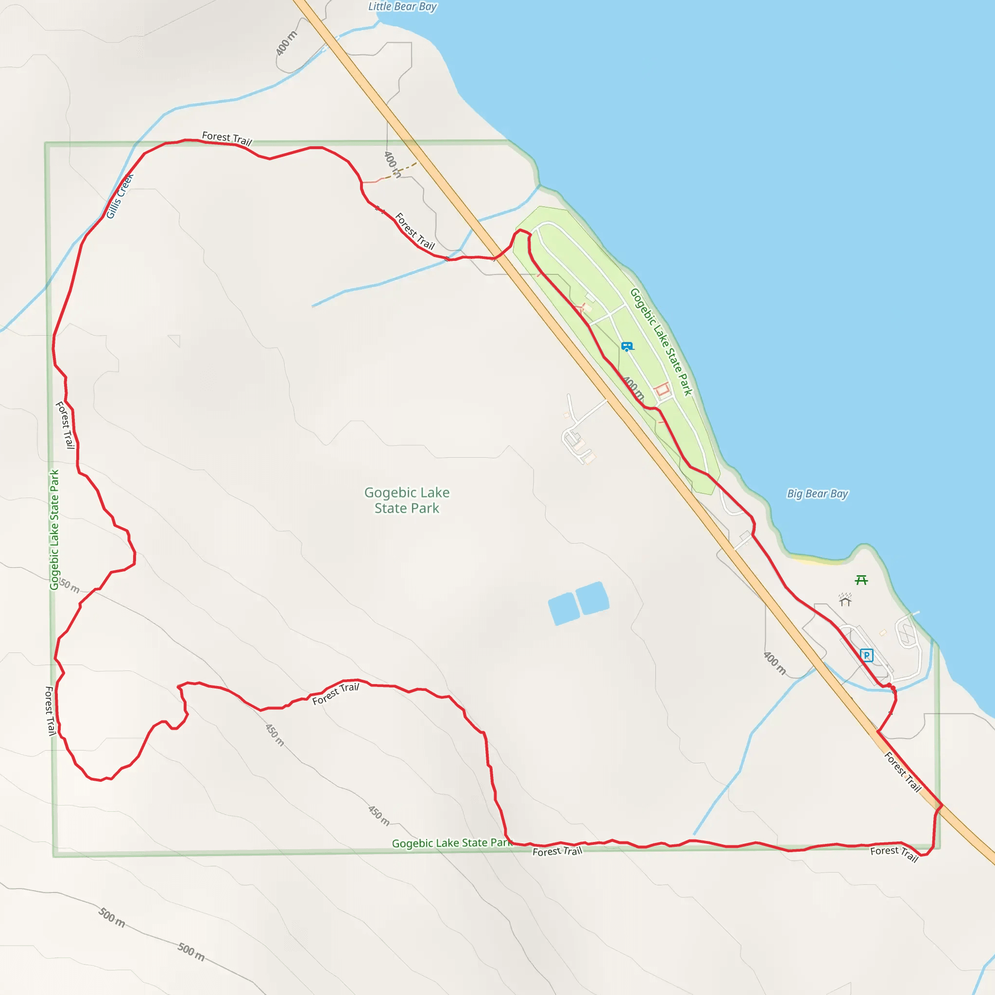 Forest Loop Trail mobile static map