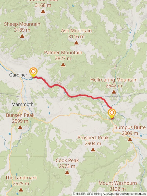 Hellroaring Creek and Yellowstone River Trail