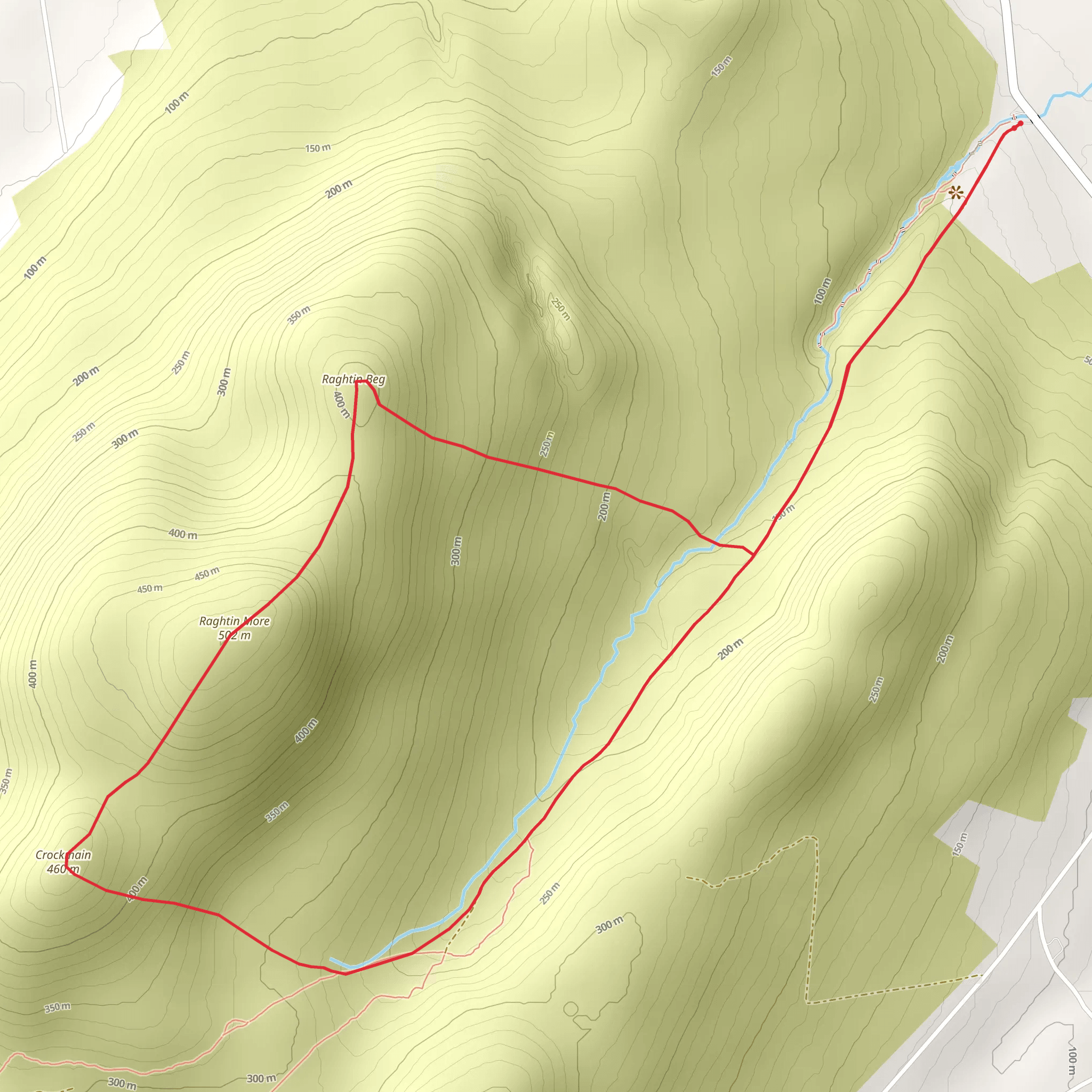 Crockmain and Raghtin More Loop Walk mobile static map