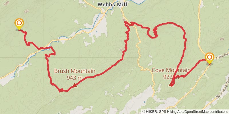 Appalachian Trail - Virginia stage 23 Map