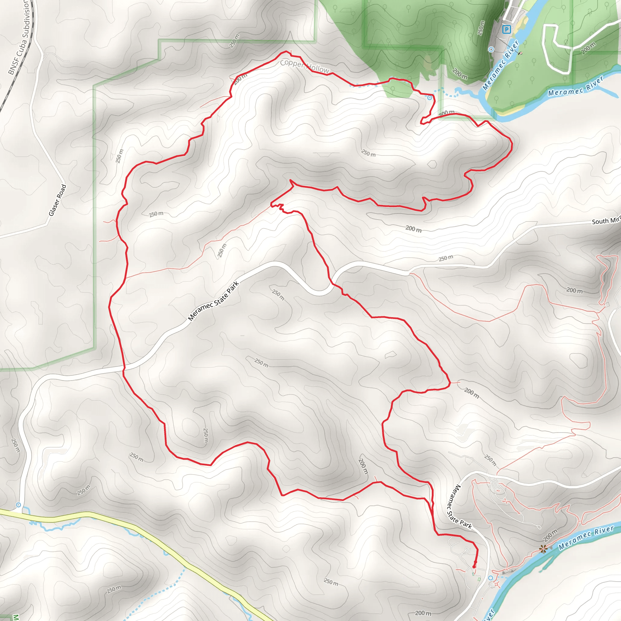 Wilderness Loop Trail mobile static map