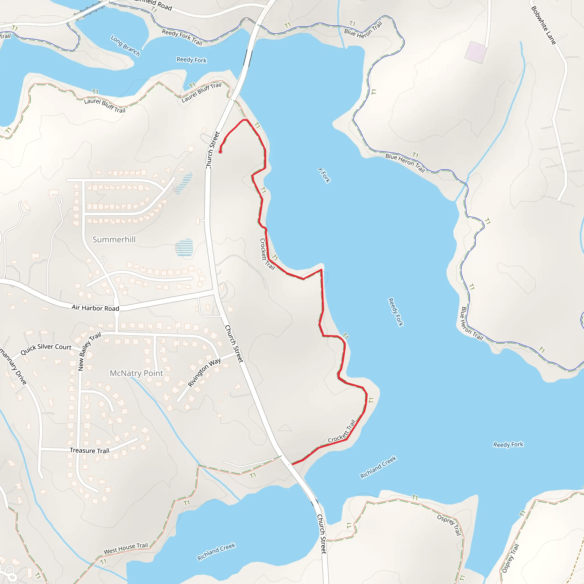 Crockett Trail mobile static map