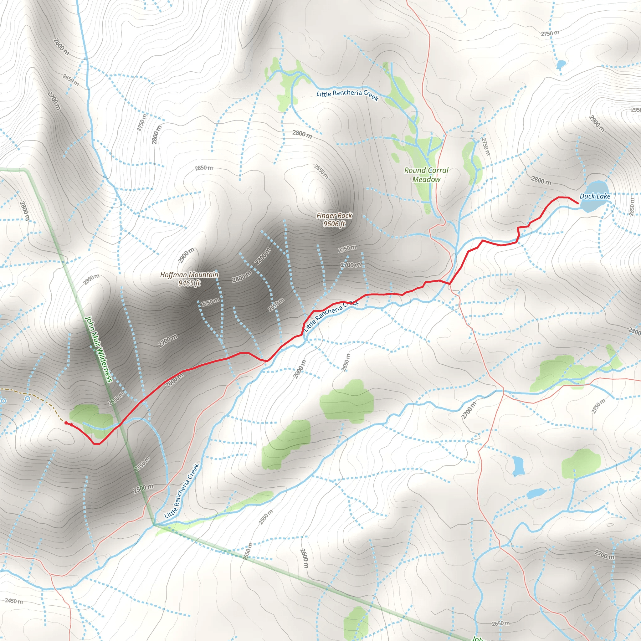 Duck Lake Trail mobile static map