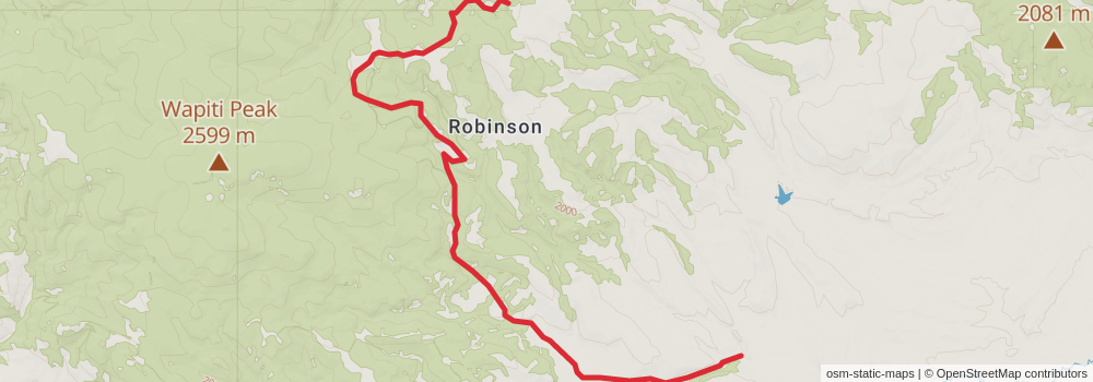 American Perimeter Trail - Rocky Mountains Primary stage 58 Map