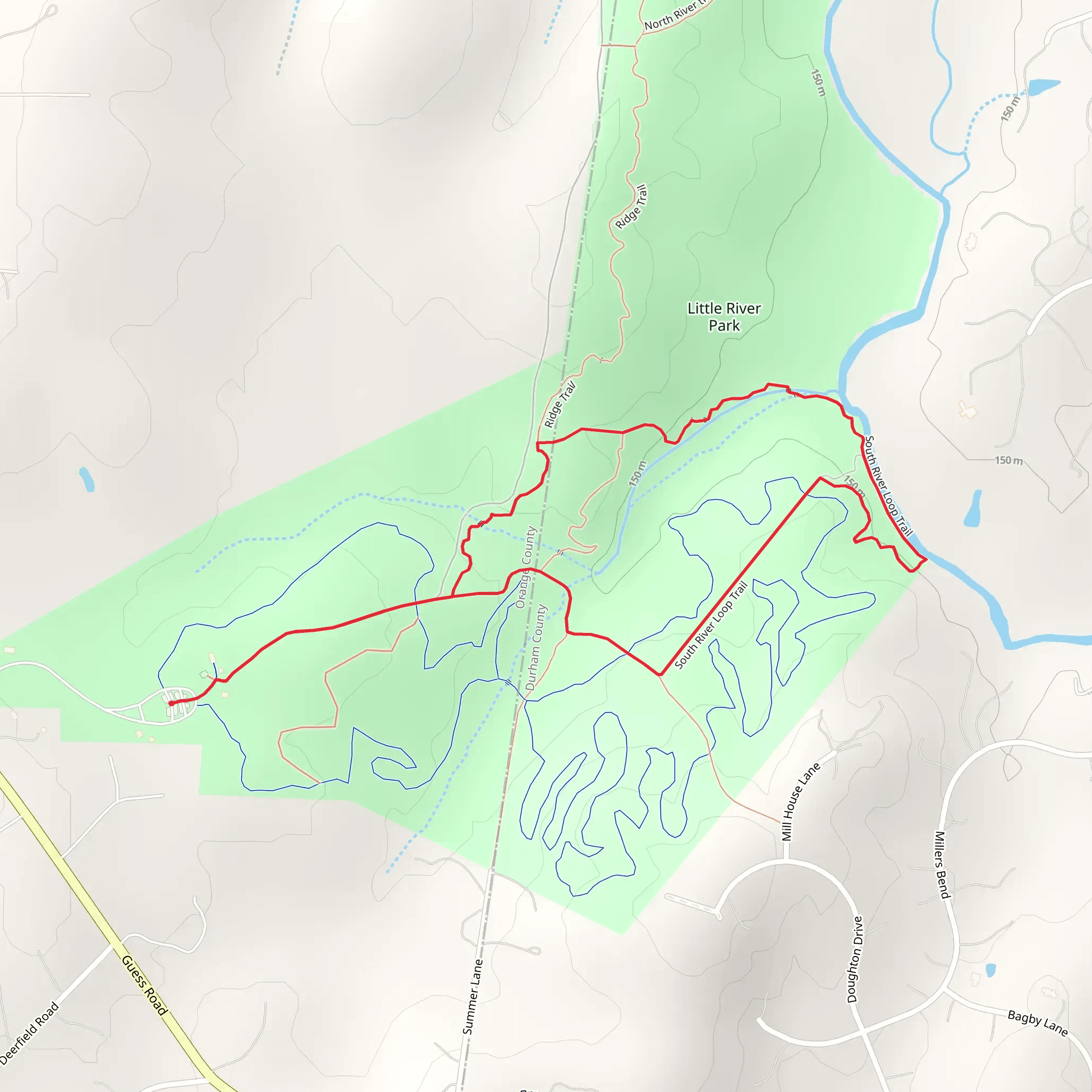 Ridge - South River Loop Trail mobile static map