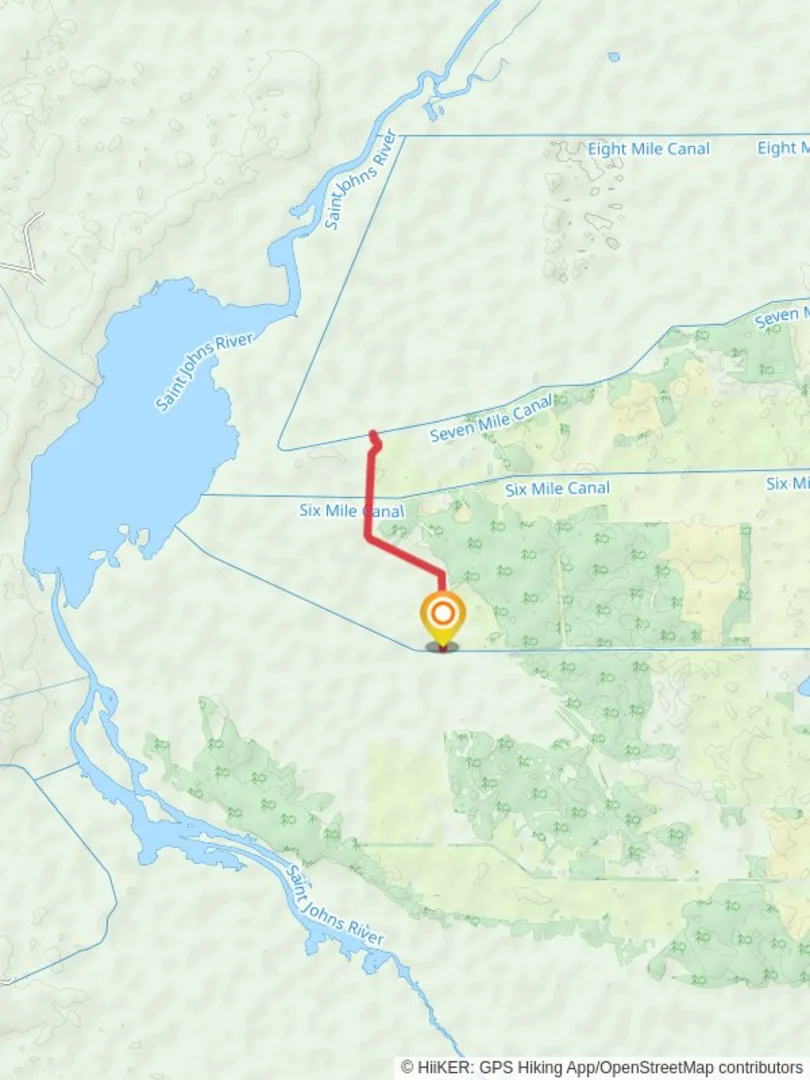 An image depicting the trail Six Mile Canal Walk and its surrounding area.