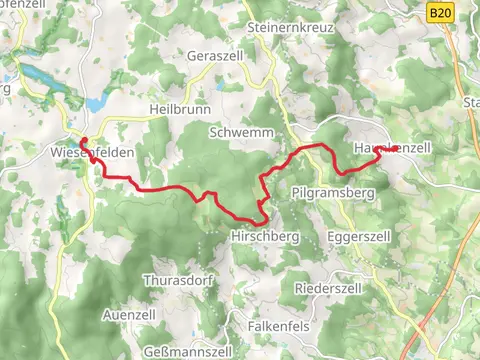 Wiesenfelden to Haunkenzell Walk via Kirchenberg and Wasenmeisterweg
