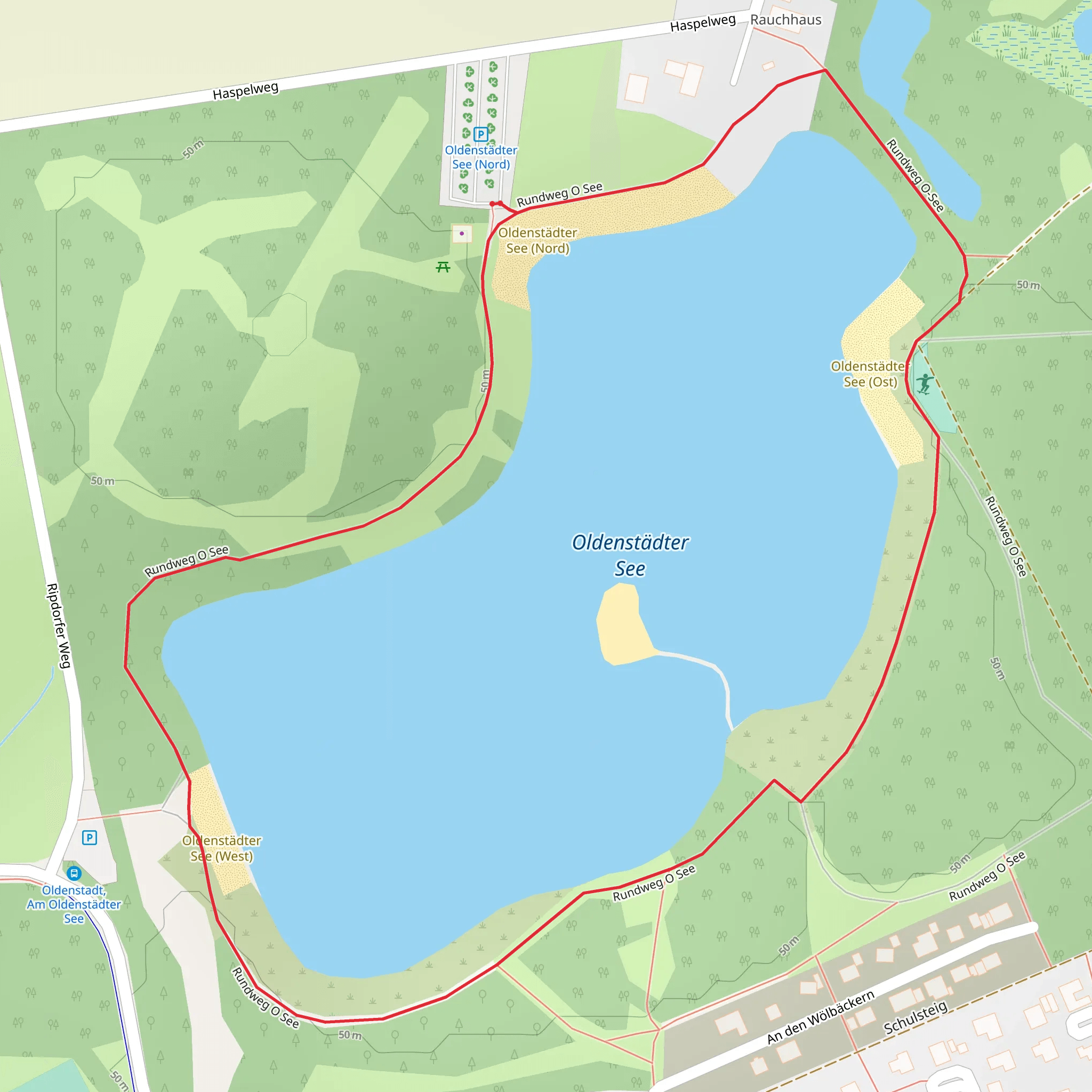 Oldenstädter See Loop mobile static map