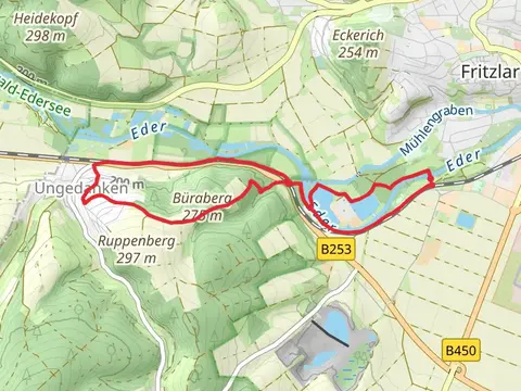 Eder and Fischzuchtanlage via Pipprichsweg and Hessenweg