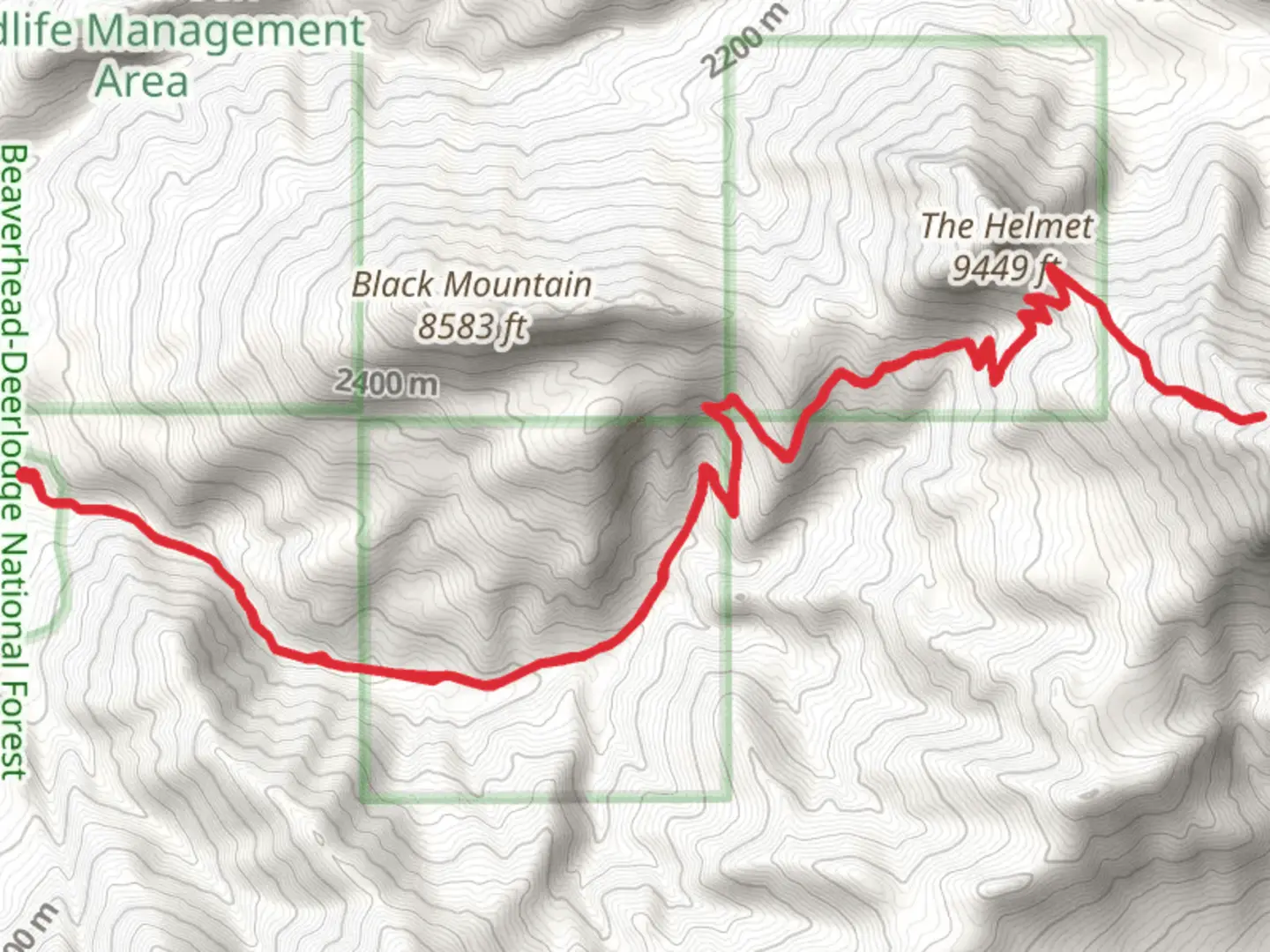 An image depicting the trail Sphinx Mountain Trail and its surrounding area.