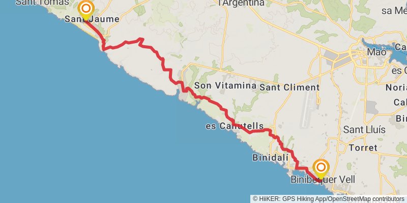 GR 223 - Cami de Cavalls stage 9 Map