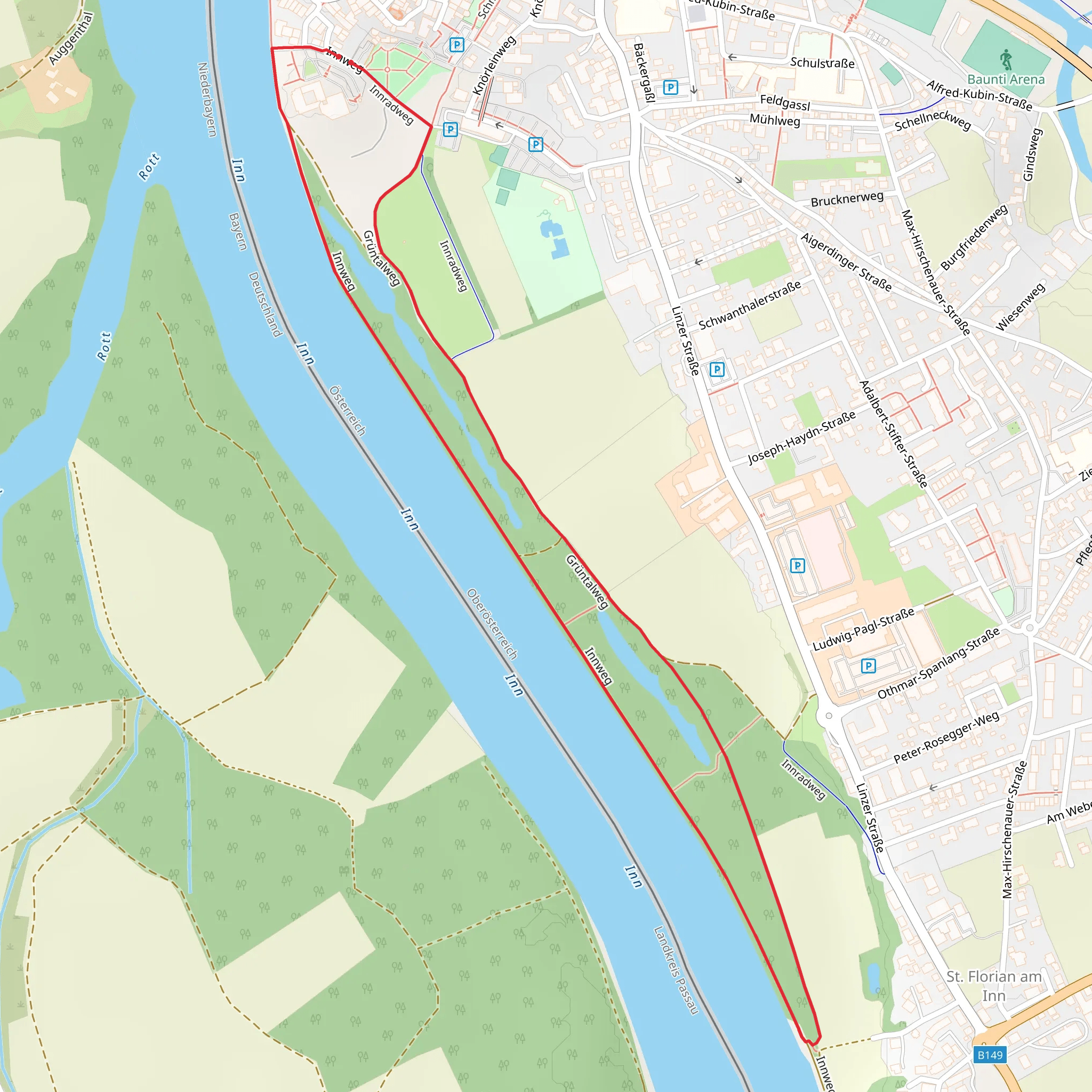 Schärdinger Innauen Loop mobile static map