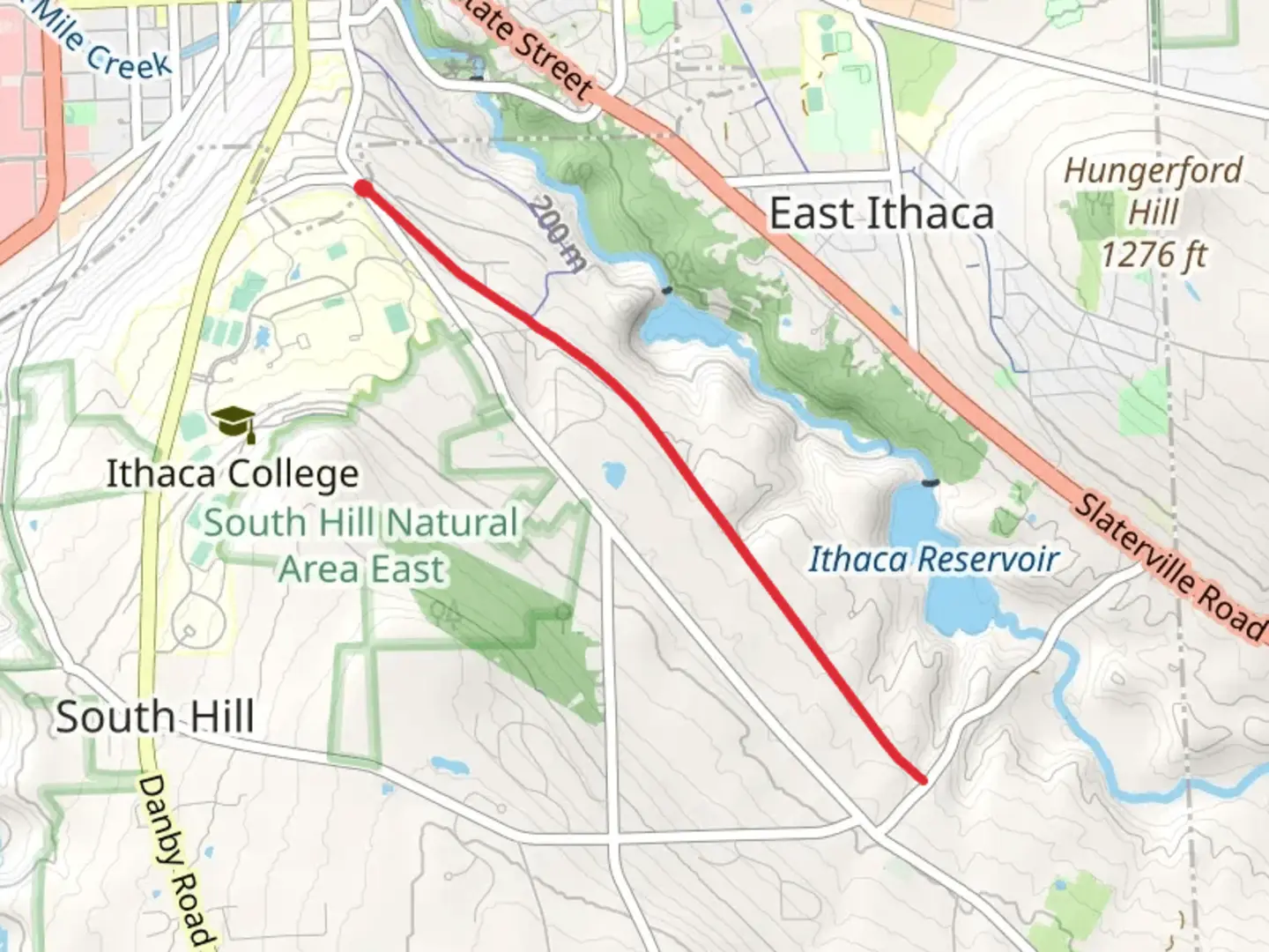 An image depicting the trail South Hill Recreation Way and its surrounding area.