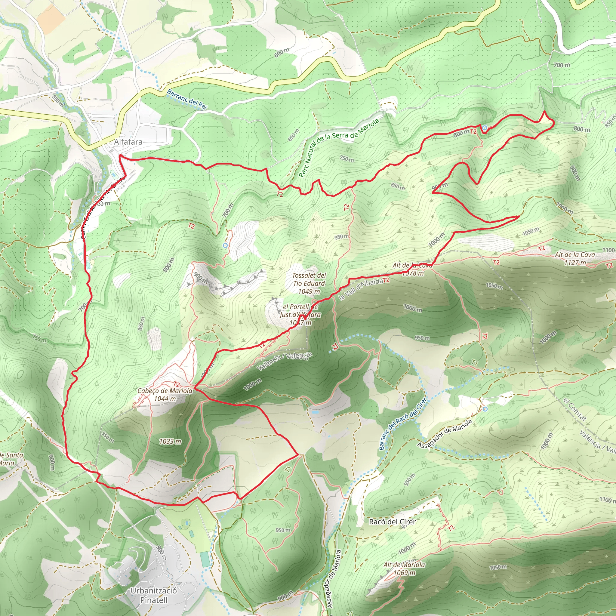 Alfafara – Cava Don Miguel per Serrella PR CV 370 mobile static map