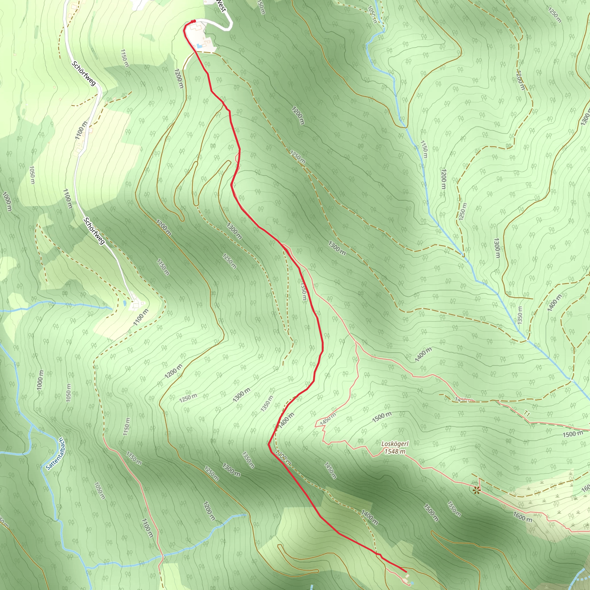 Michaelerberghaus to Stiegler Hütte mobile static map