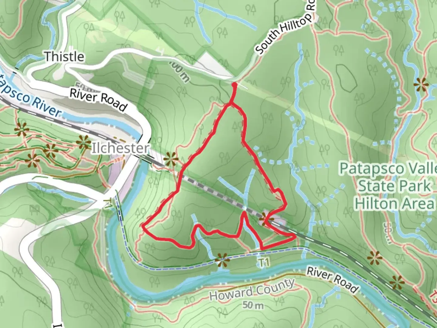 An image depicting the trail Buzzards Rock Loop Trail and its surrounding area.