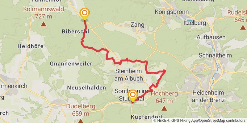 Albschäferweg stage 4 Map