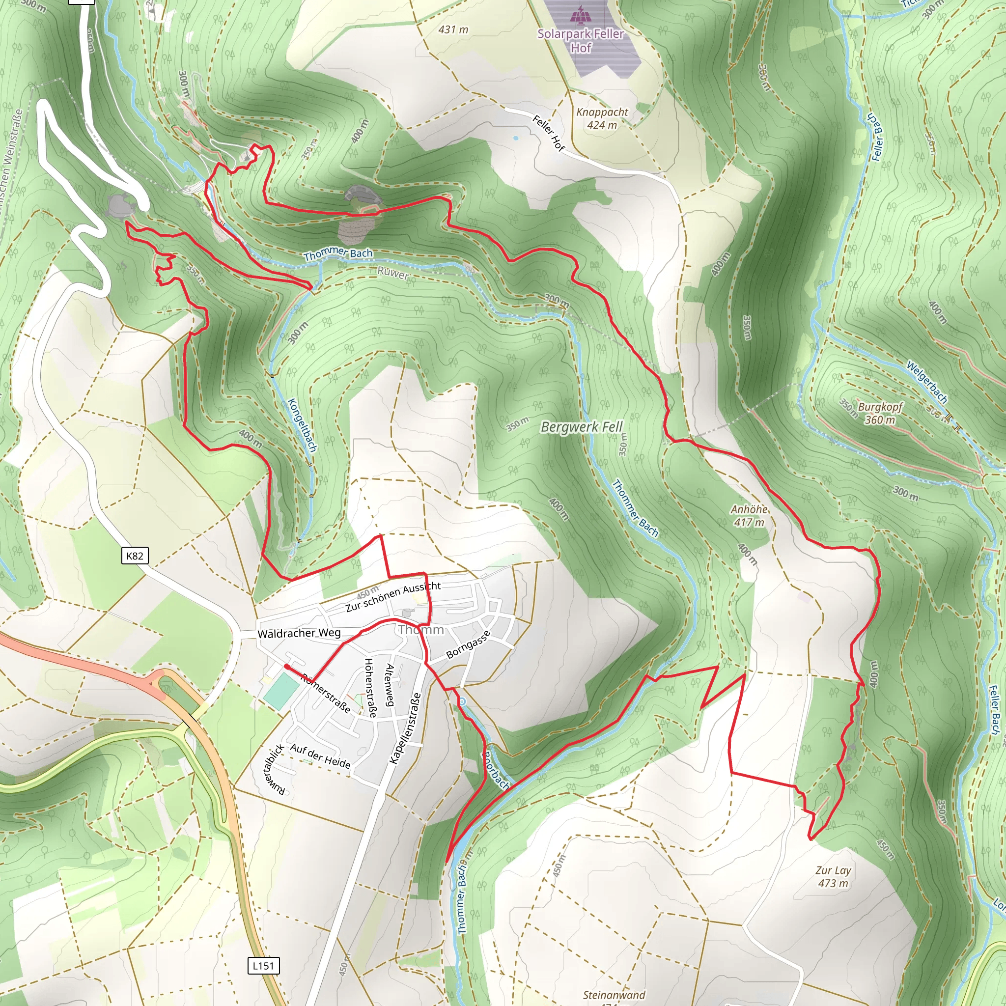 Herler Wacken via Saar Hunsrueck Steig Zuwegung and Schiefer Wackenweg mobile static map