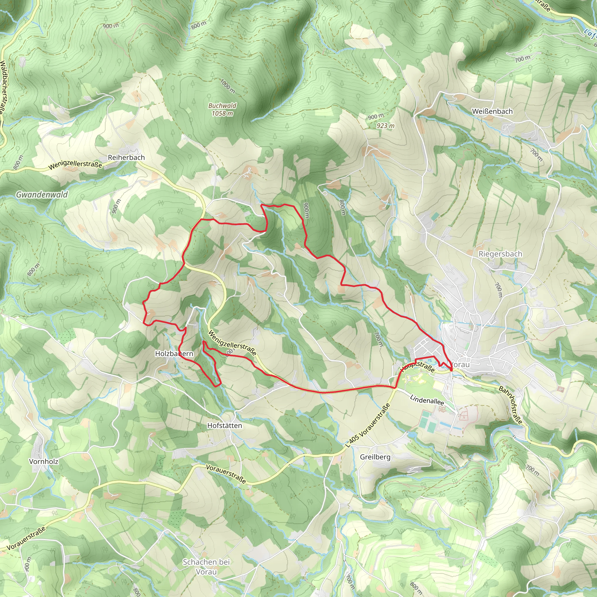 Vorau Village Path mobile static map
