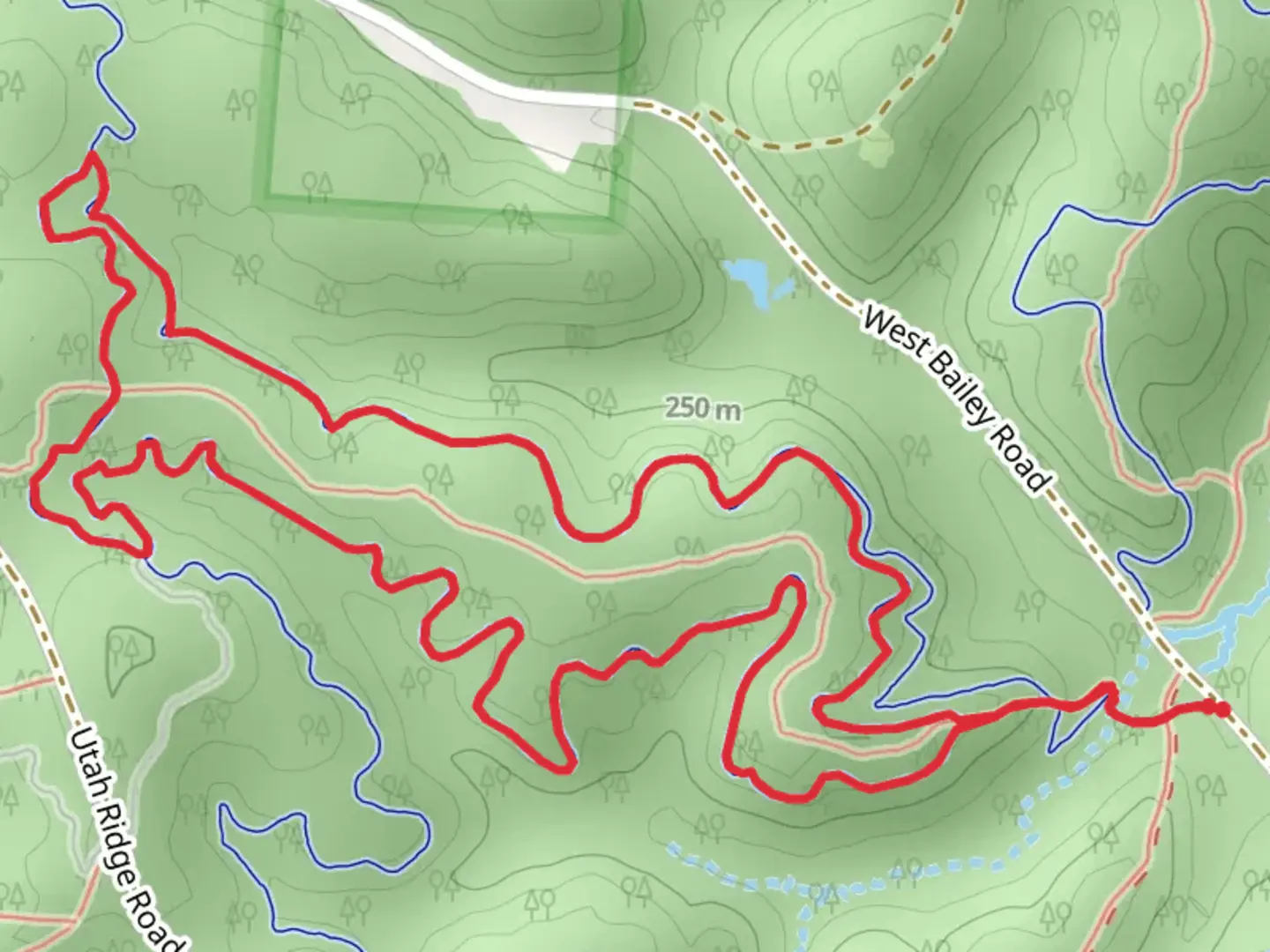 An image depicting the trail Corps Tour and Tipple Top Trail and its surrounding area.