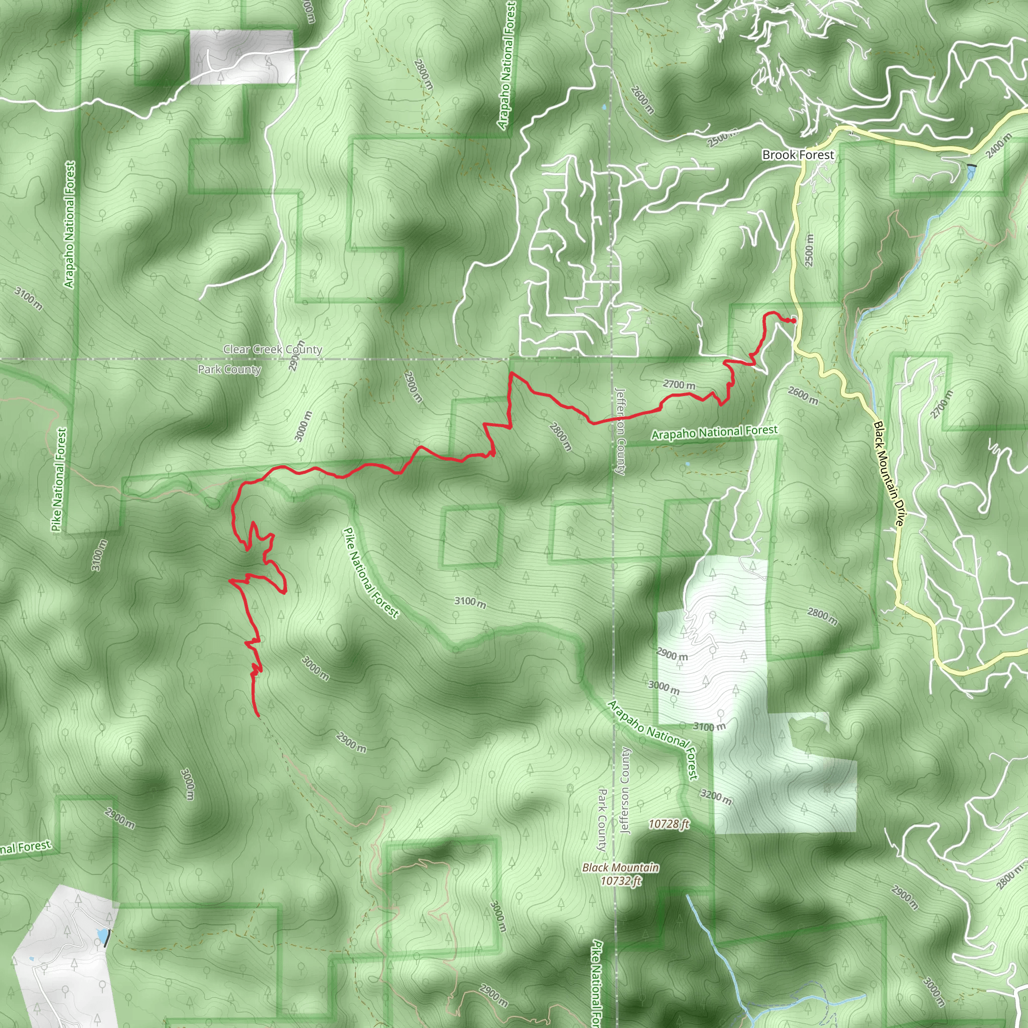 Cub Creek Trail to North Elk Trail mobile static map