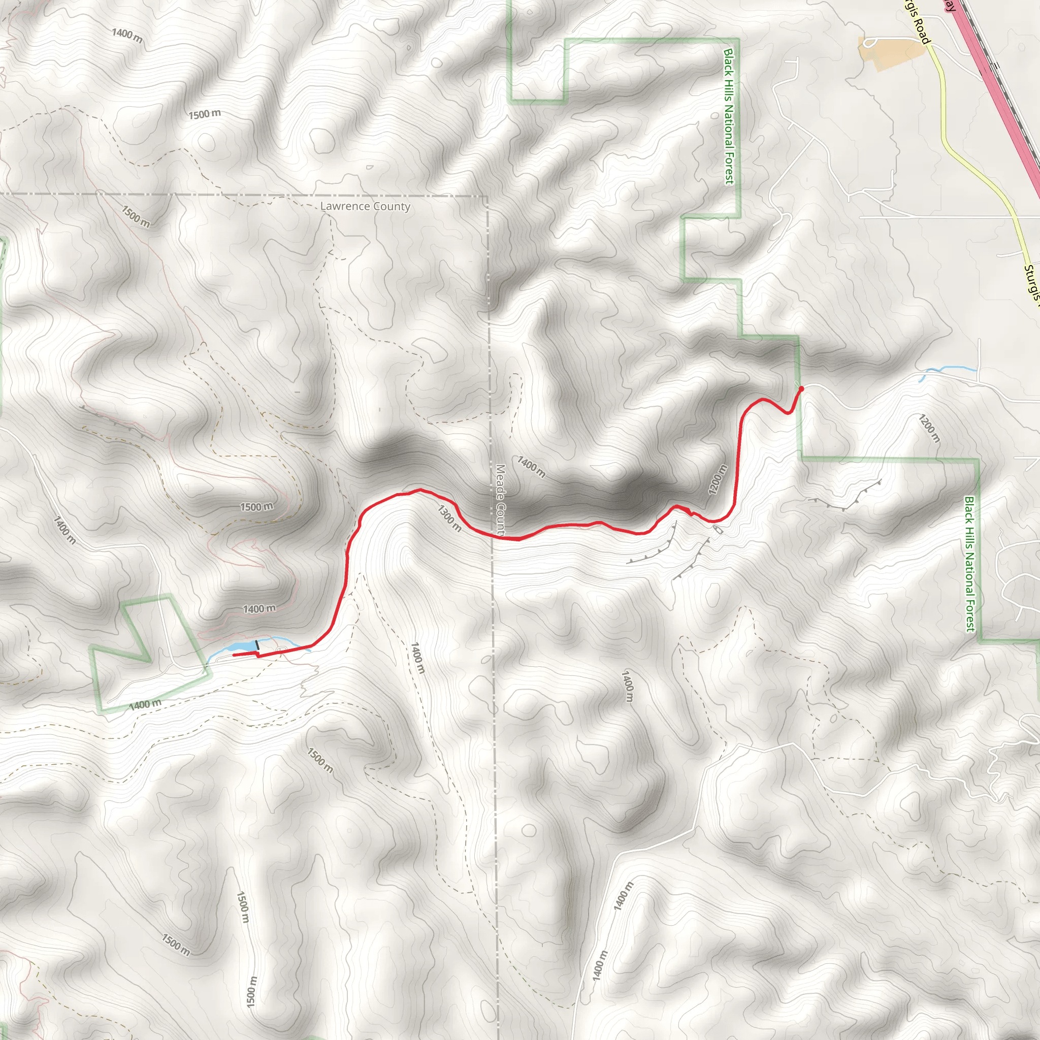 Dalton Lake from Little Elk Creek Road mobile static map