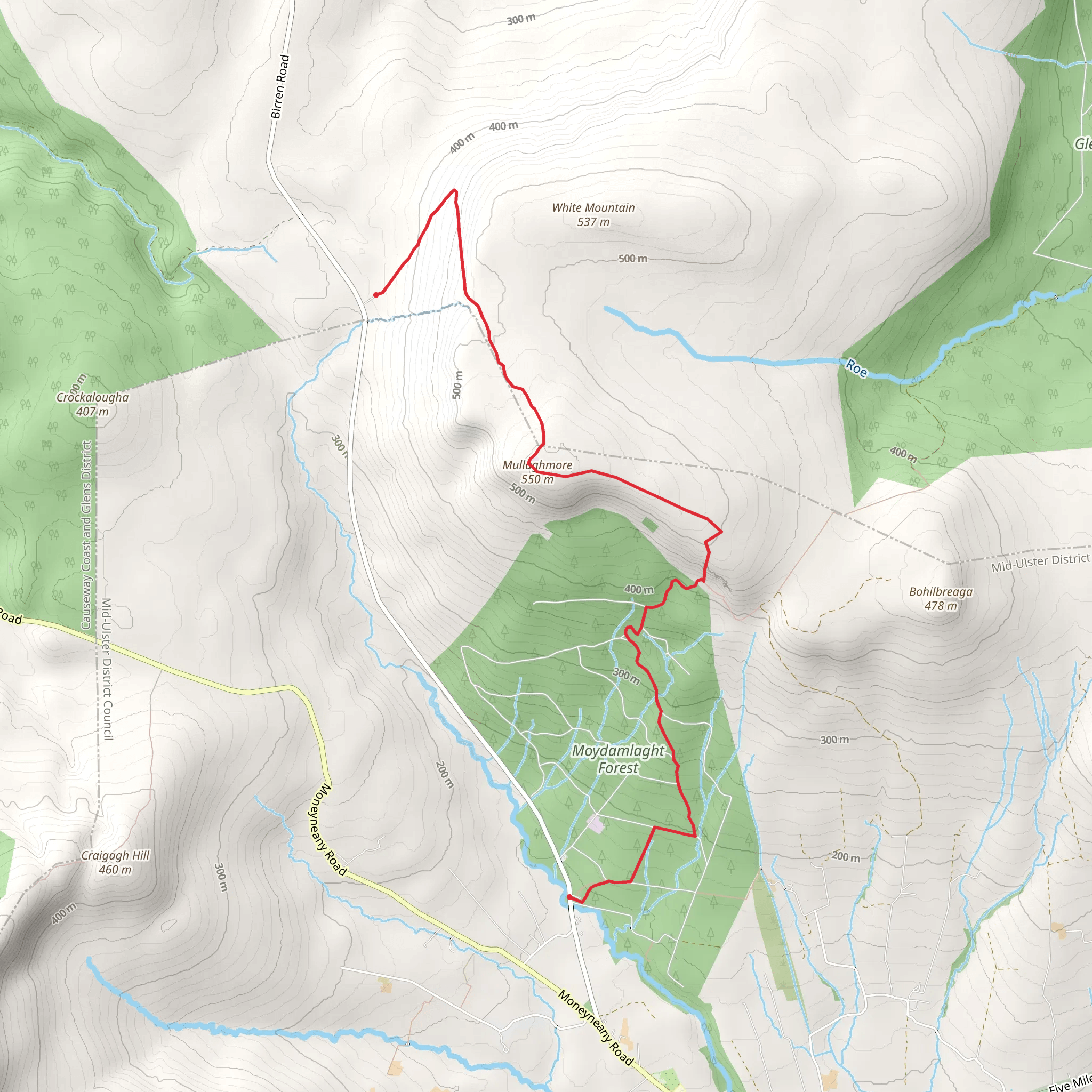 Mullaghmore Walk from Crockaicilla mobile static map