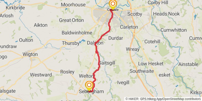 Cumbria Way stage 7 Map