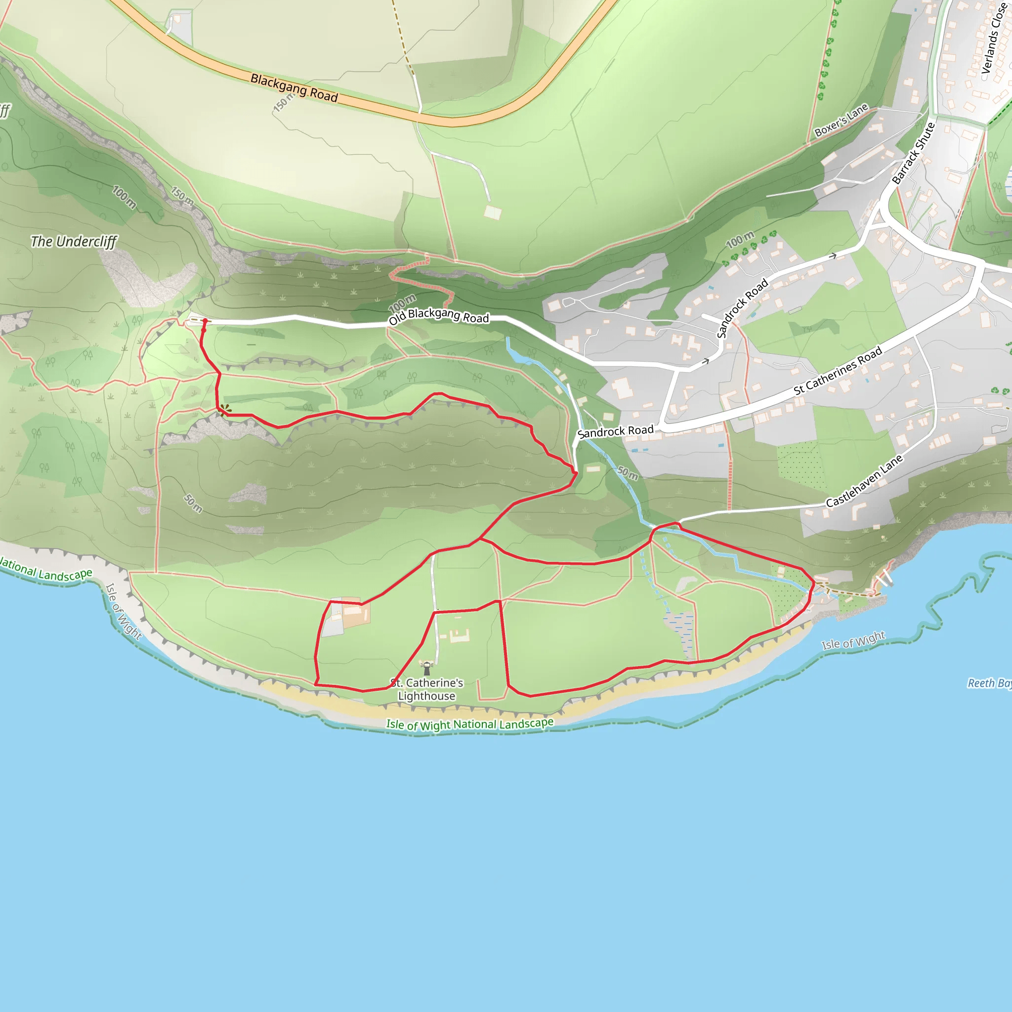 St Catherine's Lighthouse mobile static map