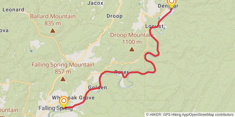 Greenbrier River Trail stage 3 Map