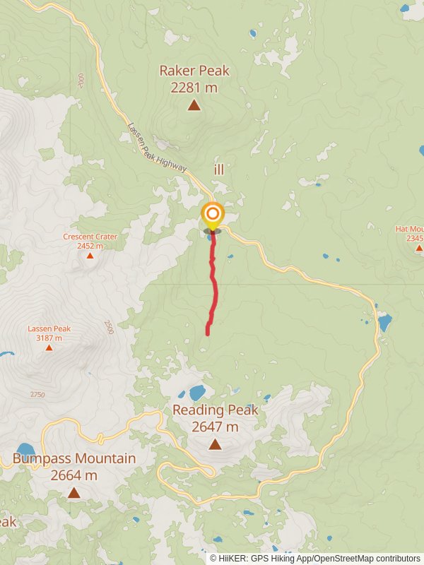Paradise Meadows Trail from Lassen Peak Highway