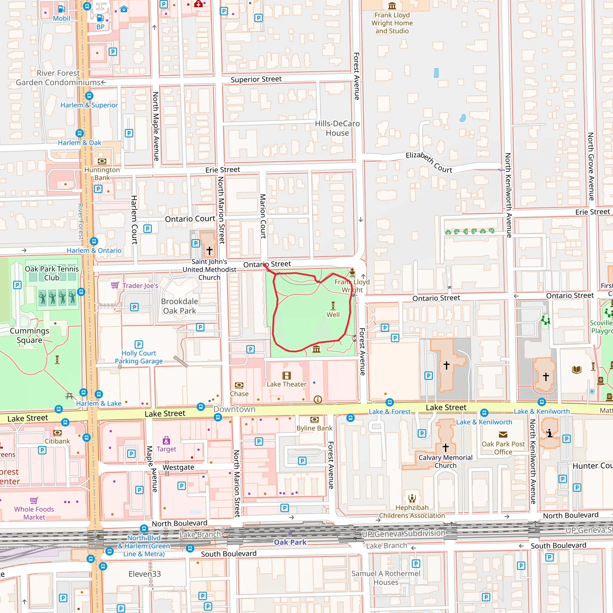 Austin Gardens Park Loop mobile static map