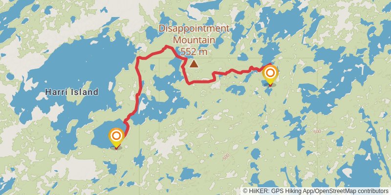 Kekekabic Trail alt 2 Map