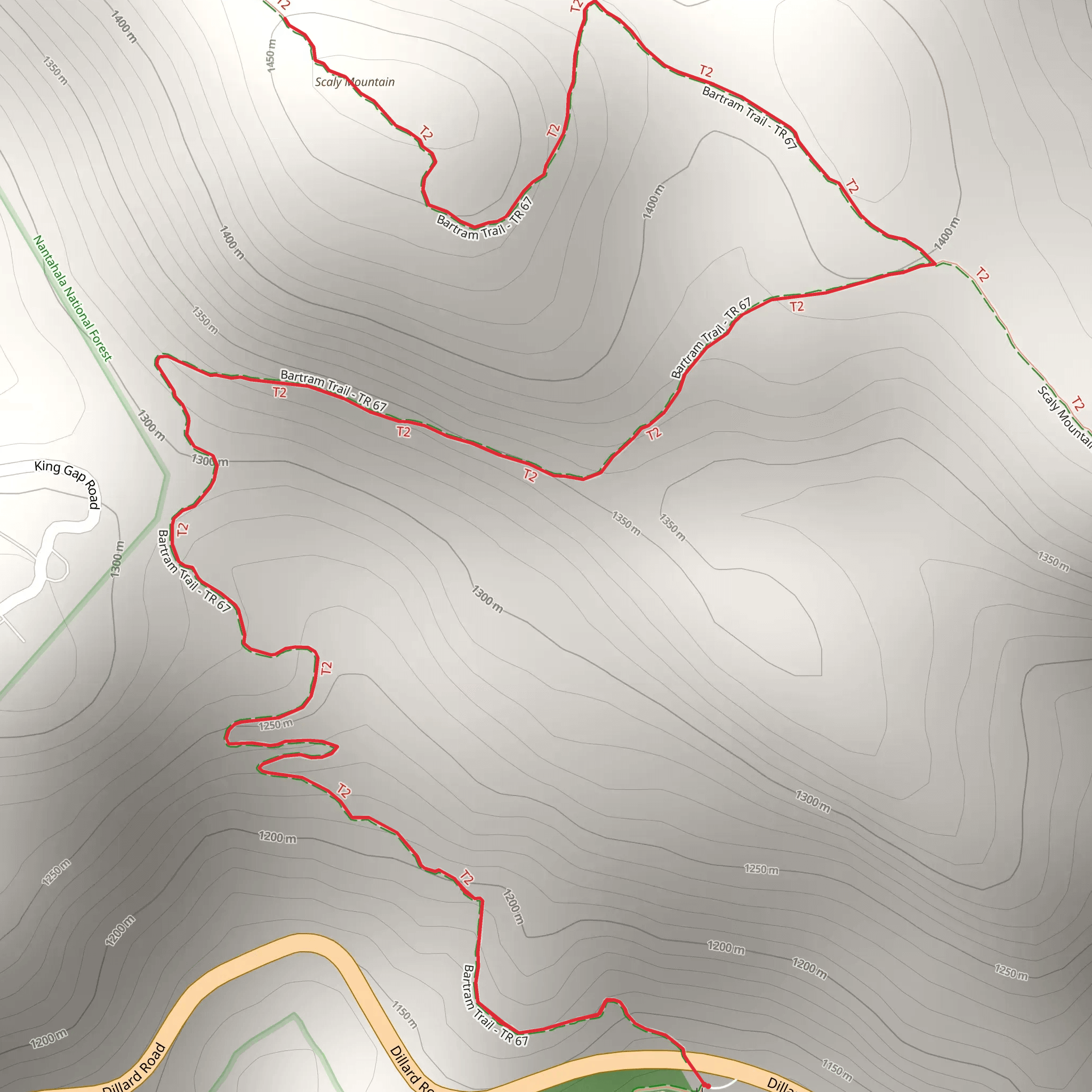 Scaly Mountain - Bartram Trail mobile static map