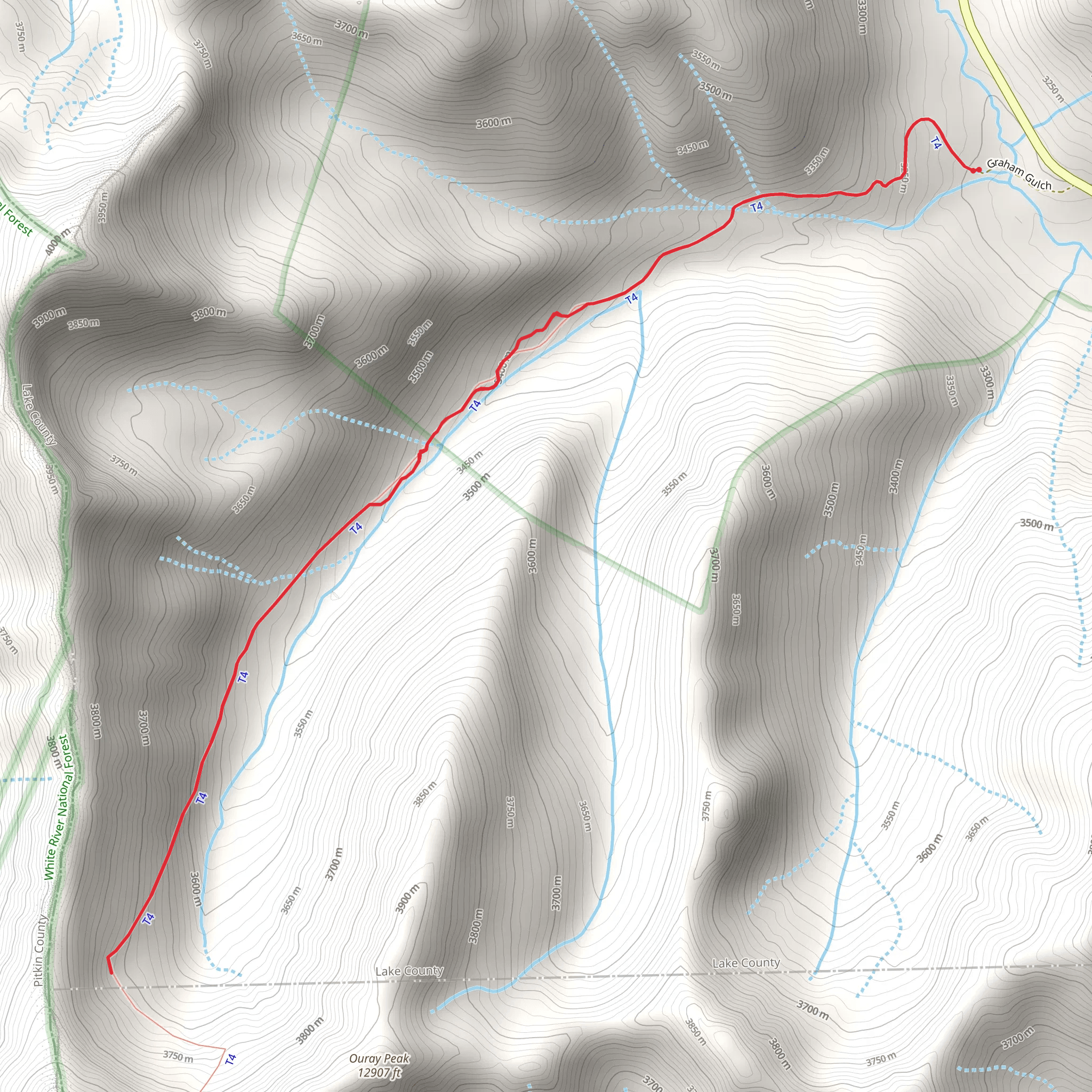 Graham Gulch Trail mobile static map