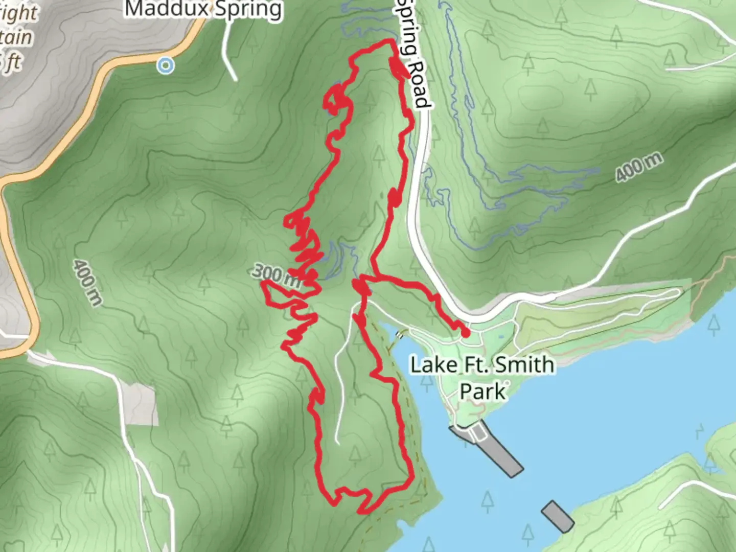 An image depicting the trail Lake Fort Smith Loop Trails and its surrounding area.