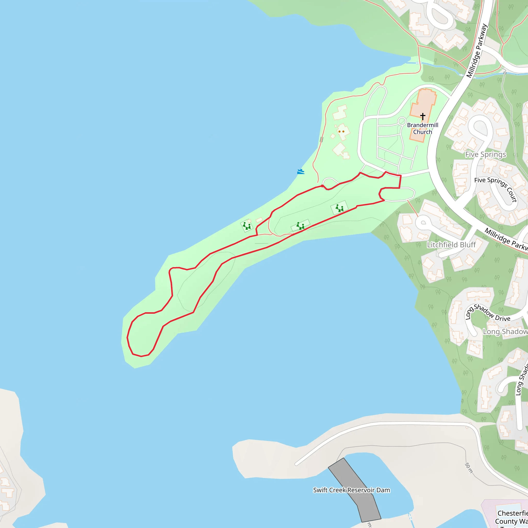 Sunday Park Loop mobile static map