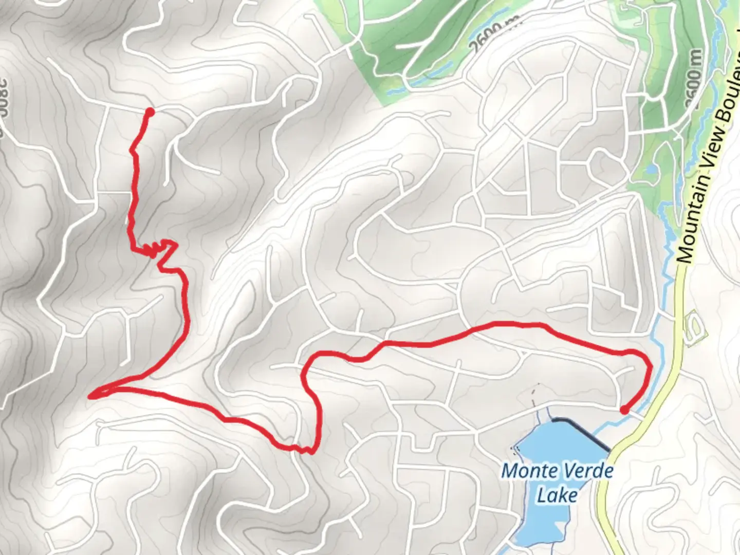 An image depicting the trail Cougar Trail and its surrounding area.