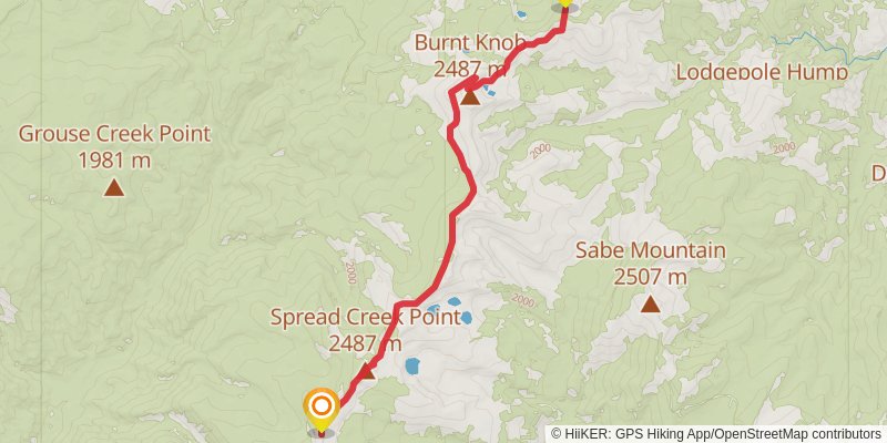 Ultra Pedestrian North Loop stage 42 Map