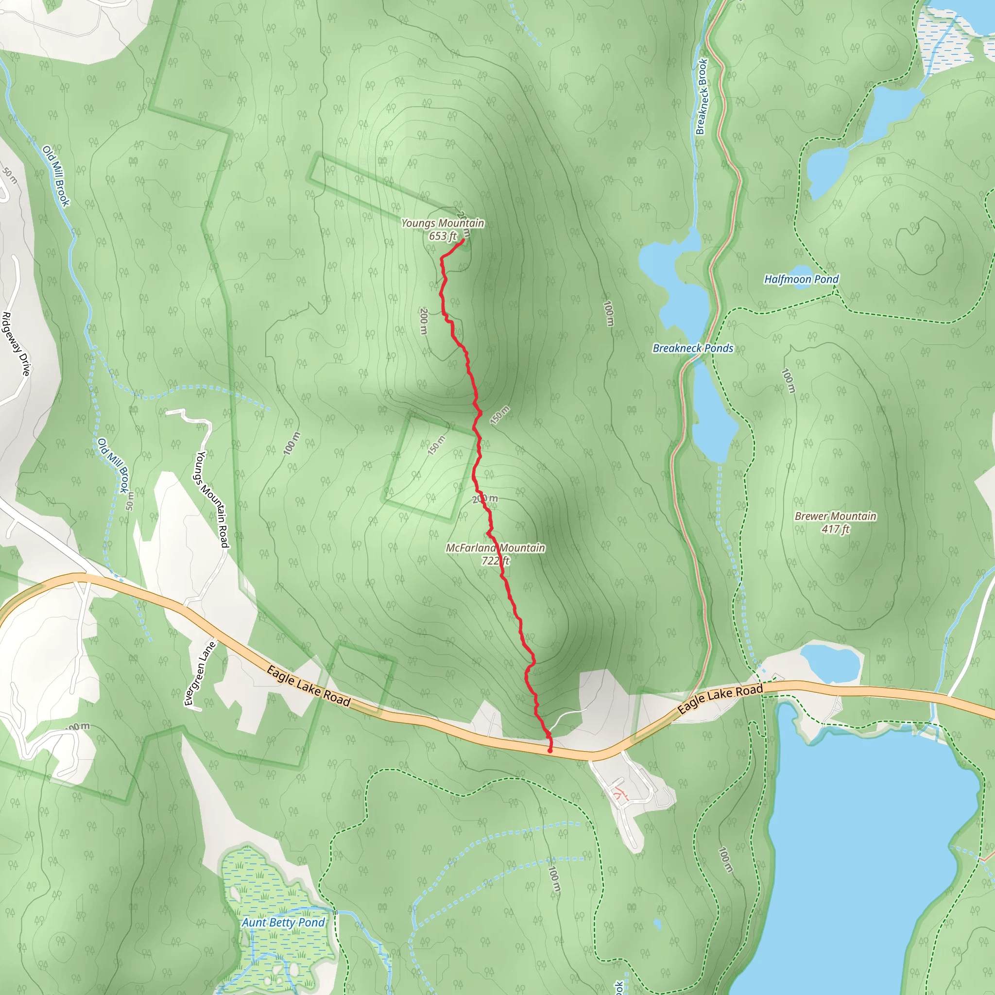 McFarland and Youngs Mountain from Eagle Lake Road mobile static map