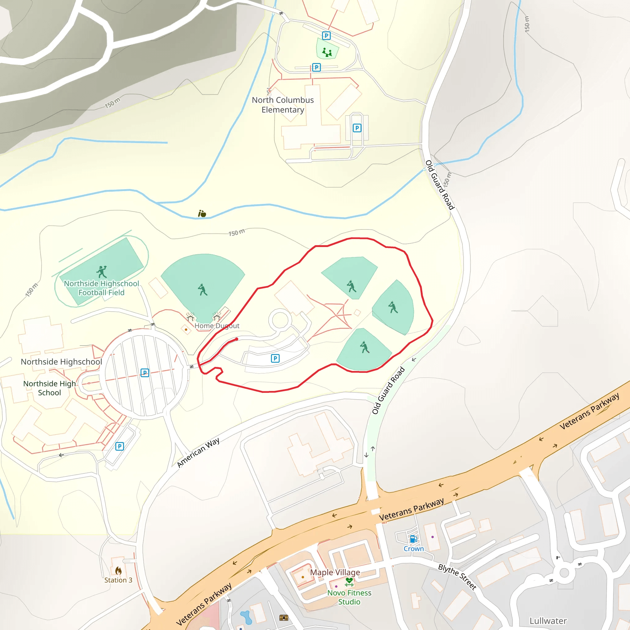 Old Guard Road Loop mobile static map