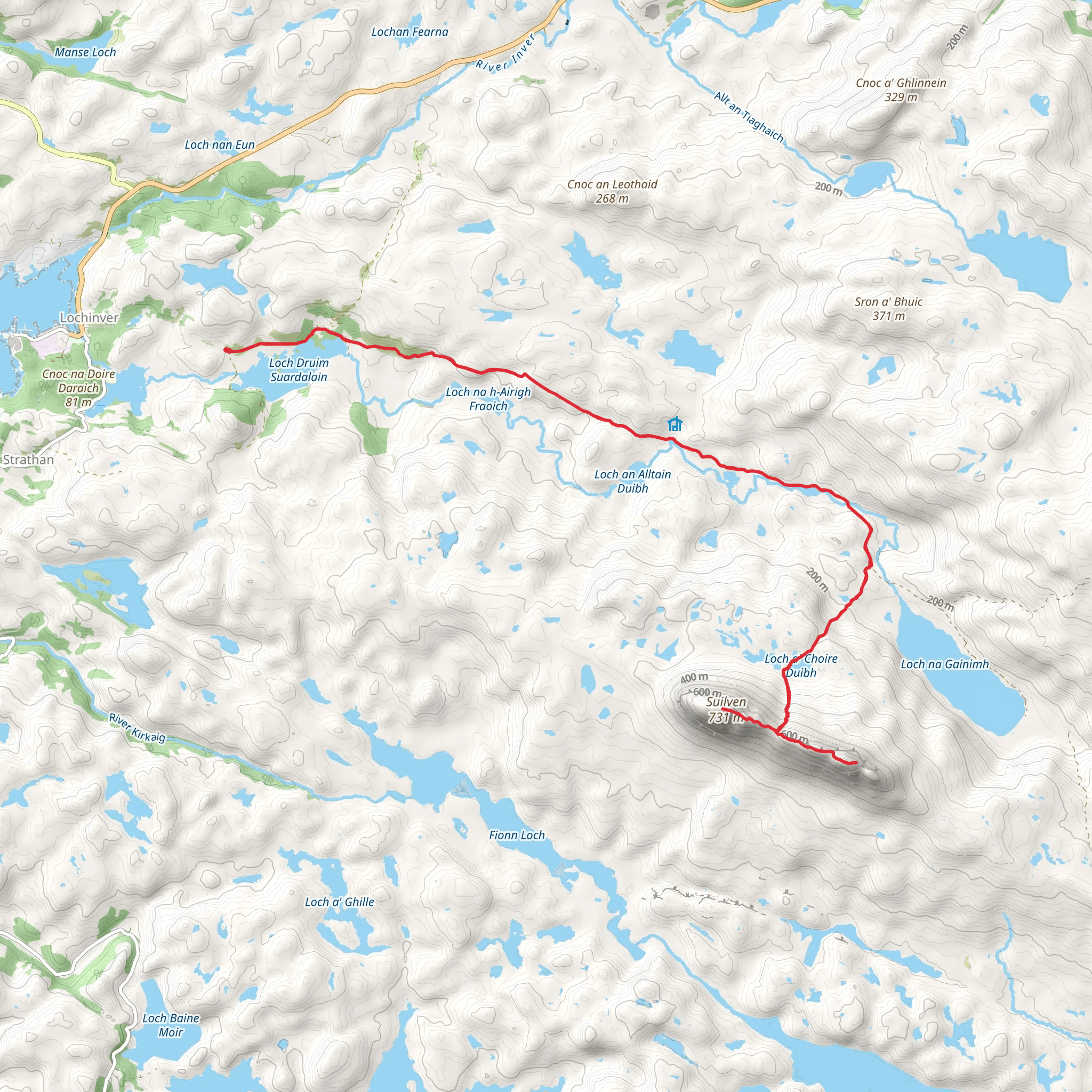 Suilven Ridge mobile static map