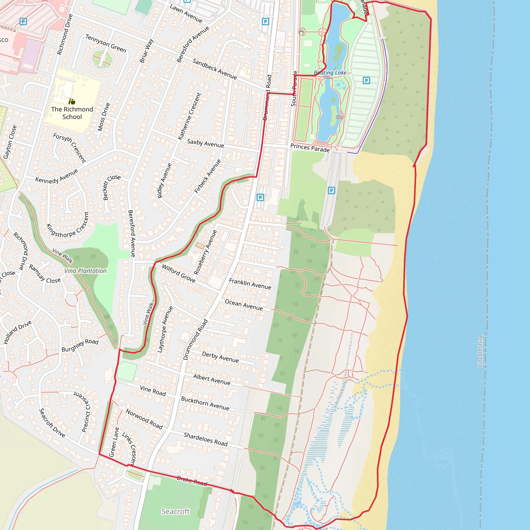 Seacroft Circular Walk mobile static map