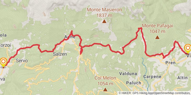 Camino Delle Dolomiti stage 3 Map