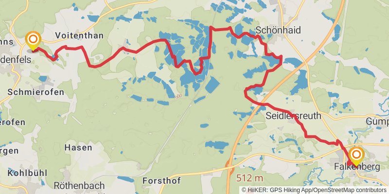 Goldsteig stage 2 Map