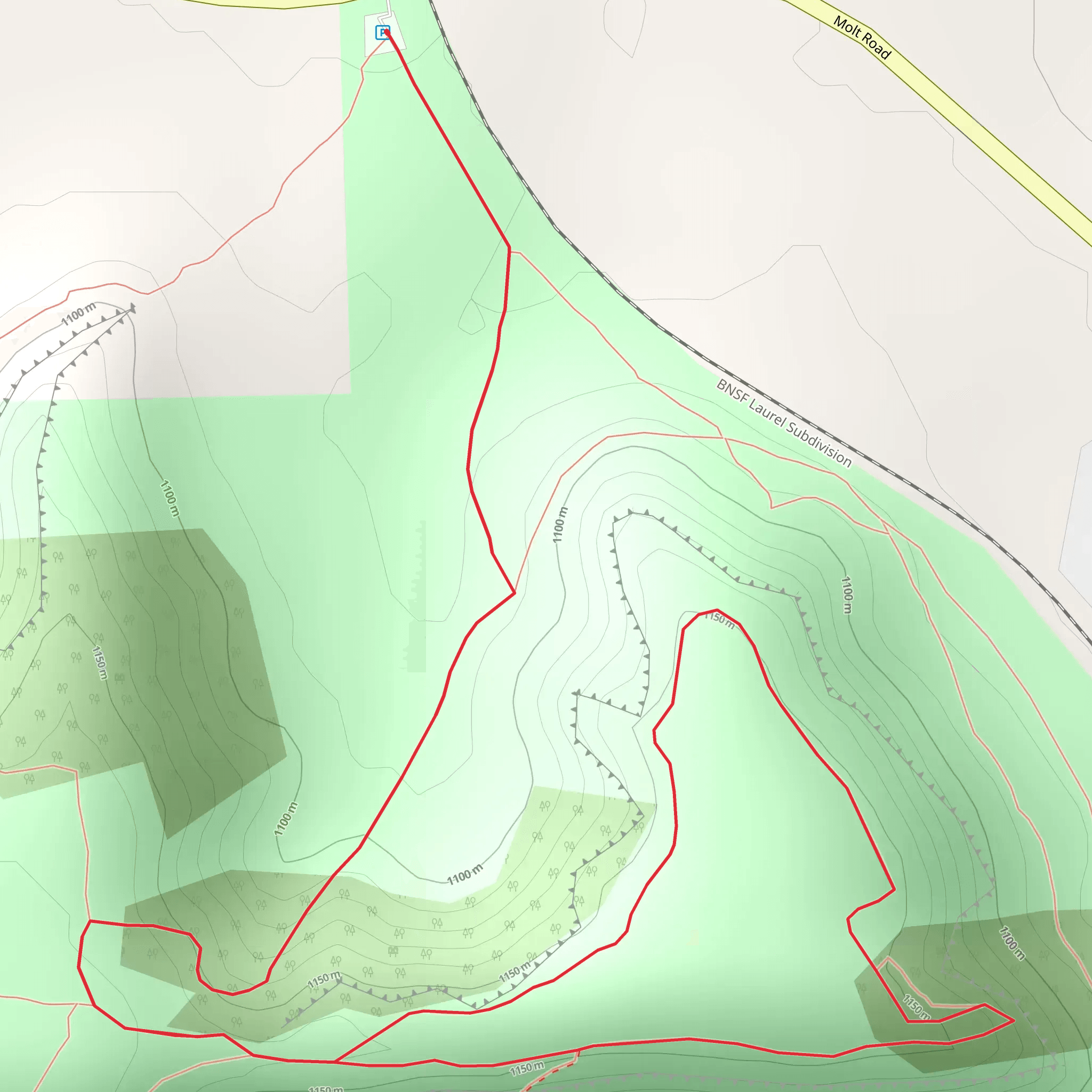 Phipps Park Loop mobile static map